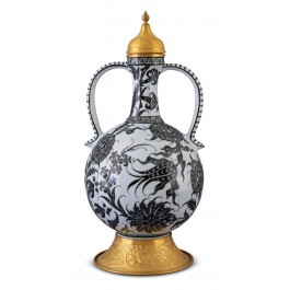 FLORAL Black and white jug with Tombak ;50;24;;;