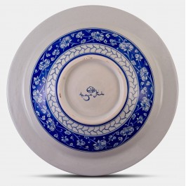 Blue and white deep plate with floral pattern ;;40;;; - PLATE  $i