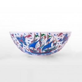 BOWL Bowl with boat figures ;20;52