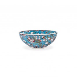 BOWL Bowl with saz leaves and floral pattern ;;