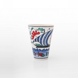 ARTIST Meliha Coşkun Cup with boat figures and fishes ;12;9