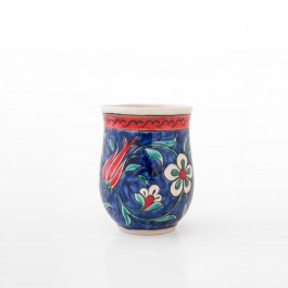 ARTIST Meliha Coşkun Cup with tulips, carnation flowers and daisies ;10;8