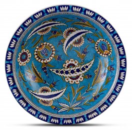 Deep plate with floral pattern ;;40;;; - ARTIST Adnan Ergüler  $i
