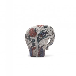 FLORAL Elephant figure with floral pattern ;;