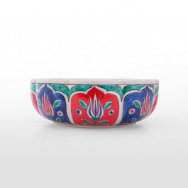 ARTIST Meliha Coşkun Foliated bowl with tulips ;8;23