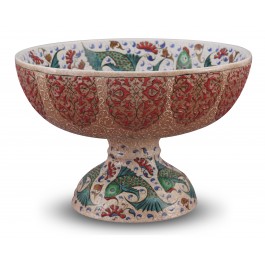 Footed bowl with fish pattern ;25;38;;; - ARTIST Saim Kolhan  $i