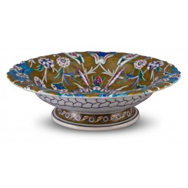 BOWL Footed bowl with floral pattern ;12;41;;;