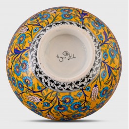 Footed bowl with floral pattern ;24;43;;; - ARTIST Adnan Ergüler  $i