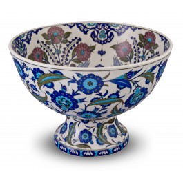 BOWL Footed bowl with floral pattern ;30;43;;;