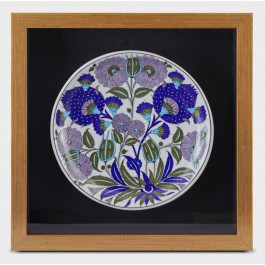 FLORAL Framed plate with floral pattern ;44;44;;;