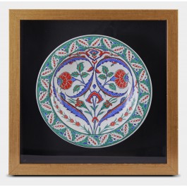 FLORAL Framed plate with floral pattern ;44;44;;;