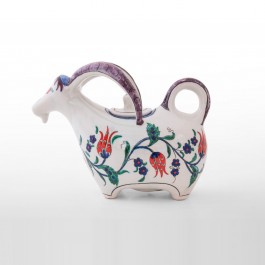 FIGURE & FIGURINE Goat figurine with tulips and saz leaves ;20;26;;;