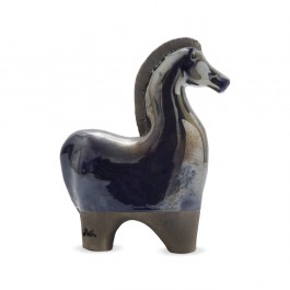 FIGURE & FIGURINE Handcrafted Dark Blue Raku Horse Horse figurine;20;16;;;