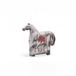 FLORAL Horse figurine with carnation flowers ;;;;;