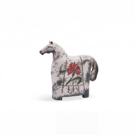 FIGURE & FIGURINE Horse figurine with carnation flowers ;;;;;