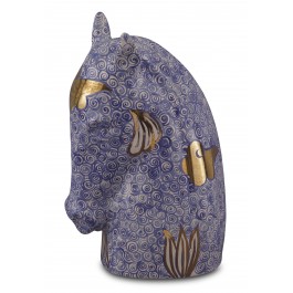 FLORAL Horse head figurine with geometrical pattern ;31;22;;;