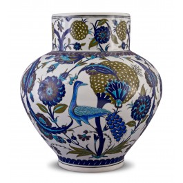 FLORAL Jar with bird and floral pattern ;38;29;;;