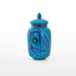 JAR Jar with geometrical pattern and bird figures ;35;18;;;