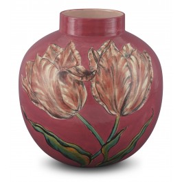 FLORAL Jar with tulip pattern ;31;26;;;