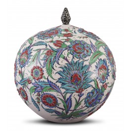 JAR Lidded jar with floral pattern ;35;31;;;