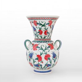 ARTIST Meliha Coşkun Mosque lamp with carnation flowers and tulips ;42;25