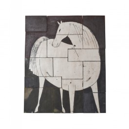 TILE & PANELS Panel with horse figure ;;
