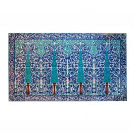TILE & PANELS Panel with trees and rumi-hatai patterns ;;