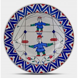 MINIATURE Plate with acrobat figure ;;30;;;