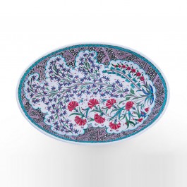FLORAL Plate with carnation flowers ;13;84x48