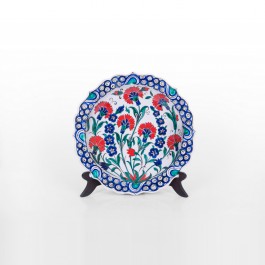 FLORAL Plate with carnation flowers ;;27