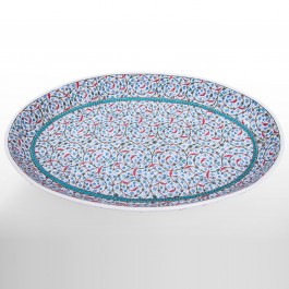 FLORAL Plate with contemporary tugrakesh pattern ;13;89