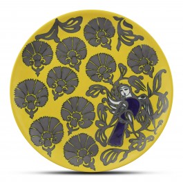FLORAL Plate with figure and floral pattern ;;42;;;