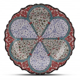 FLORAL Plate with floral and Golden Horn patterns ;;30;;;