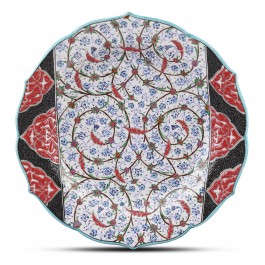 FLORAL Plate with floral pattern ;;30;;;