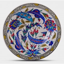 FLORAL Plate with floral pattern ;;30;;;