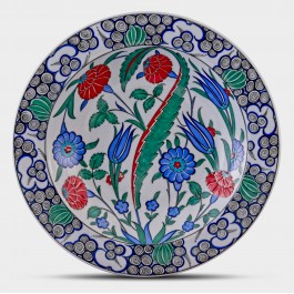 FLORAL Plate with floral pattern ;;30;;;