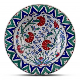 FLORAL Plate with floral pattern ;;36;;;