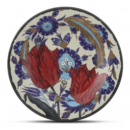 FLORAL Plate with floral pattern ;;42;;;