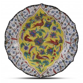 FLORAL Plate with floral pattern and birds ;;30;;;