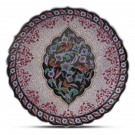 FLORAL Plate with floral pattern and birds ;;43;;;