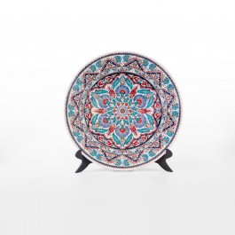 FLORAL Plate with geometrical pattern ;;45