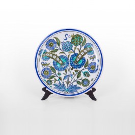 FLORAL Plate with hatais and flowers ;;30