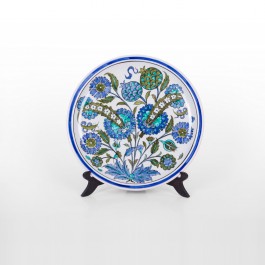 ARTIST Meliha Coşkun Plate with hatais and flowers ;;30