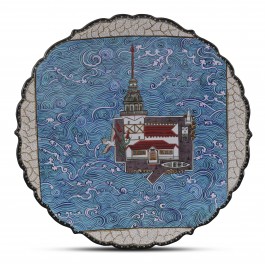 MINIATURE Plate with Maiden Tower on the Bosphorus ;;43;;;