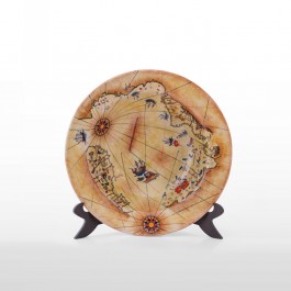 ARTIST Meliha Coşkun Plate with Pir'i Reis Map ;9;35