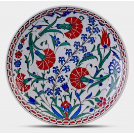 FLORAL Plate with tulip and carnation patterns ;;30;;;