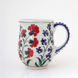 FLORAL Tankard with carnation flowers and hyacinths ;10;8