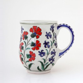 ARTIST Meliha Coşkun Tankard with carnation flowers and hyacinths ;10;8