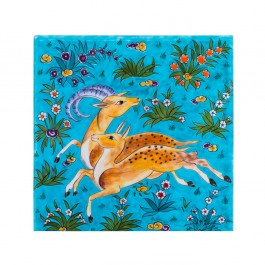 MINIATURE Tile with animalistic figure ;;25