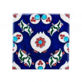 FLORAL Tile with chintemani composition ;23;5